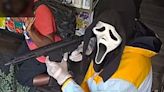 Queens smoke shop hit by robber with Ghostface mask and assault rifle — VIDEO