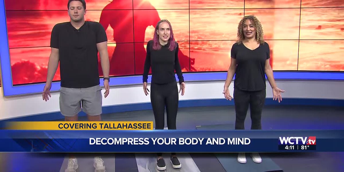 Tallahassee yoga instructor teaches yoga poses that can be done at work