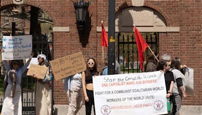 Progressive Labor Party Organizes Solidarity March With Harvard Yard Encampment