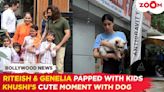 Riteish & Genelia's cute video with kids | Khushi Kapoor sweetly holds her dog in her arms