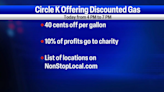 Circle K offering 40 cents per gallon discount on May 23