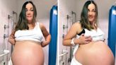 Barriga de grávida impressiona pelo tamanho: 'Trigêmeos?'