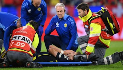Kieran Tierney injury update after Scotland star is stretchered off at Euro 2024
