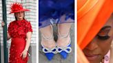 At 150th Kentucky Derby, eye-catching colors dominate fashion choices. See photos