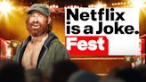 Sami Zayn battles Johnny Knoxville with a little help from Becky Lynch at Netflix is a Joke Fest