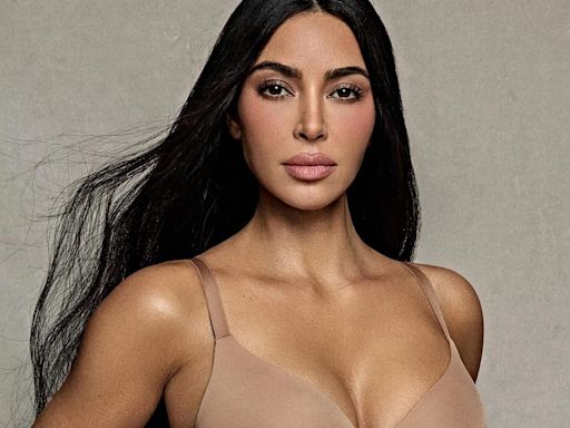 Kim Kardashian, 43, shows her curves as she poses in nude Skims underwear