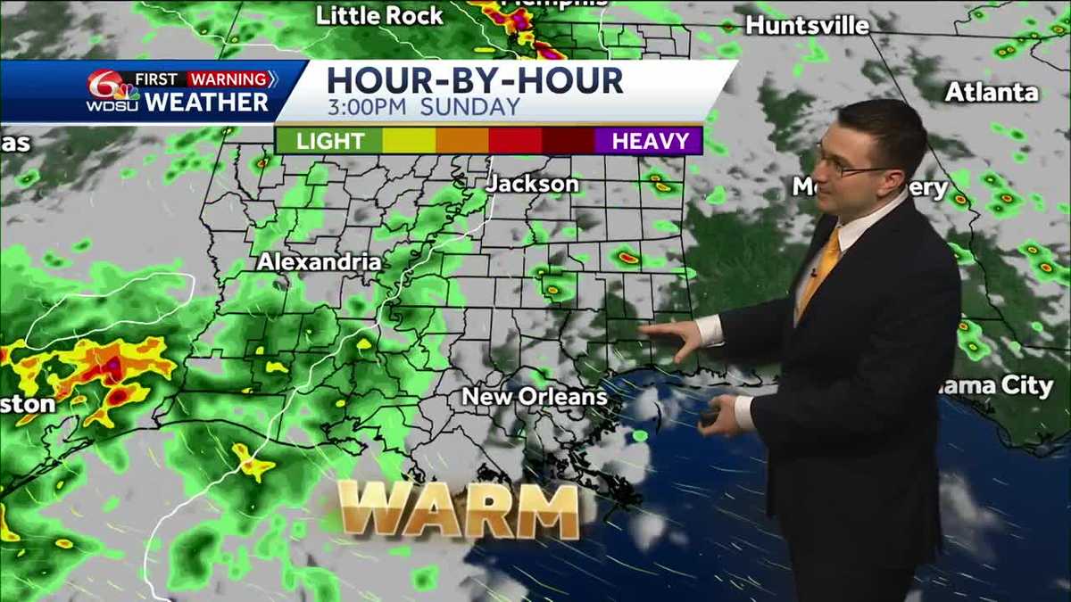 Slight chance of storms Sunday