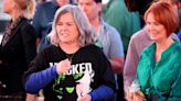 Cynthia Nixon & Rosie O’Donnell (In a ‘Wicked’ Shirt!) Film ‘And Just Like That’ in Times Square