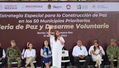 Inaugura Mara Lezama Feria de Paz y Desarme Voluntario en Cancún
