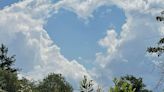 Woman captures stunning shot of cloud shaped like a heart