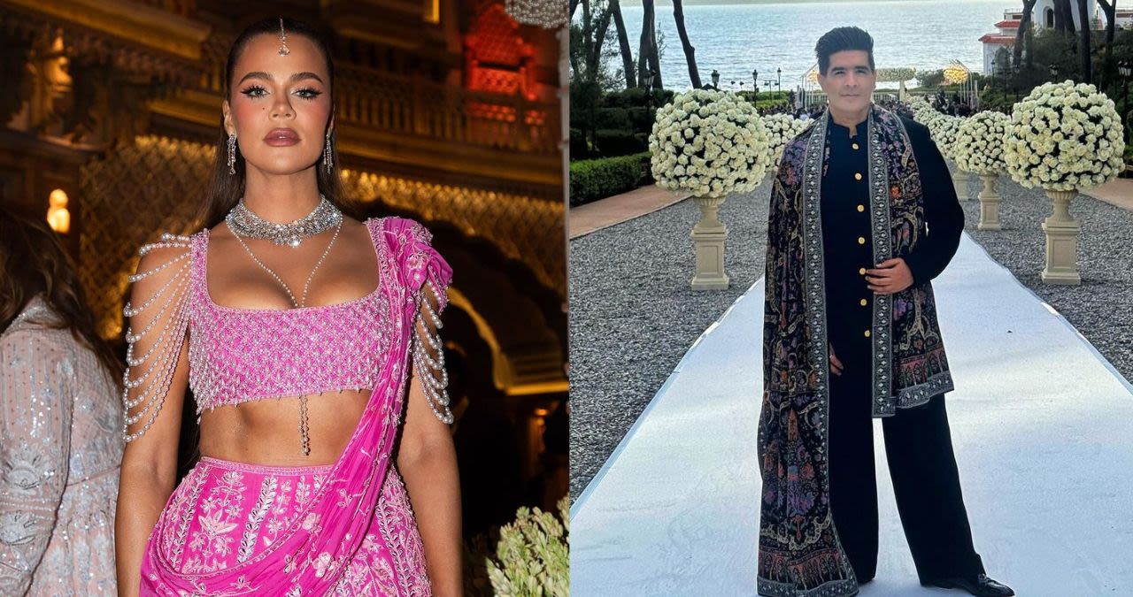 Khloe Kardashian thanks Manish Malhotra for Ambani wedding outfits after calling him a ‘local designer’