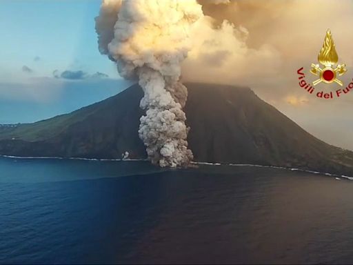 Mount Stromboli erupts in Italy, spewing ash and lava into sky