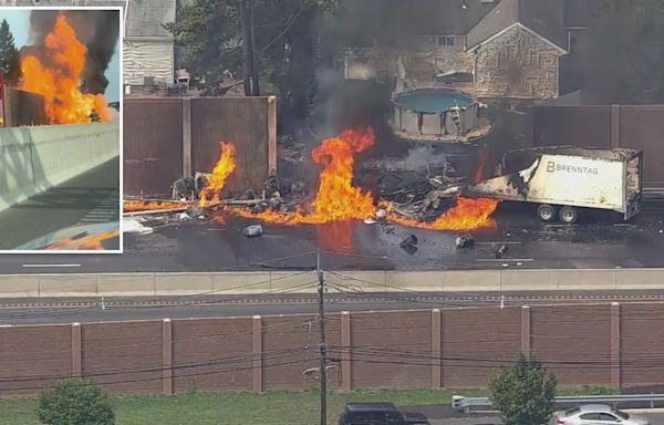 NJ Route 3 accident: Driver killed after tractor-trailer explodes, catches fire in Clifton
