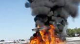 Two dead in fiery plane crash at Van Nuys Airport in Los Angeles