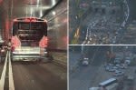 NYC commuters stuck in Lincoln Tunnel for up to 90 minutes during rush hour after disabled bus snarls traffic