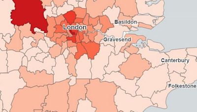 Map shows the number of houses set to be built in Surrey