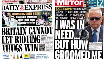 Newspaper headlines: 'Rioting thugs' and homes 'stand empty'