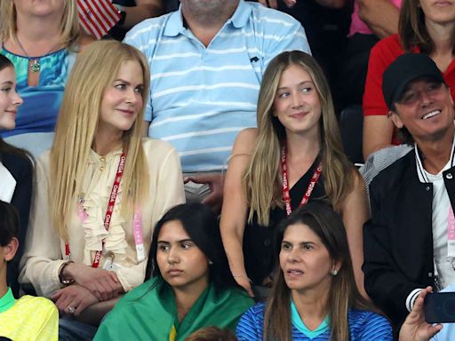 Nicole Kidman Brought Her Lookalike Daughters To The Women’s Gymnastics Team Finals