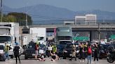 Nine arrested as pro-Palestine protesters shut down rush hour traffic on Los Angeles freeway