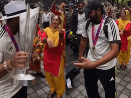 Watch: Rohit Sharma, Hardik Pandya show Bhangra moves at airport; Virat Kohli, Jasprit Bumrah welcomed with loud cheers