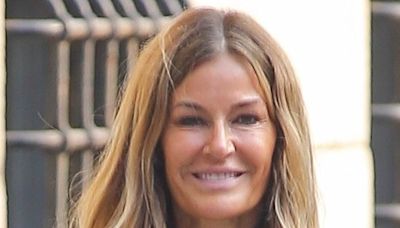 Kelly Bensimon wears bridal white during a stroll with her pups in NYC