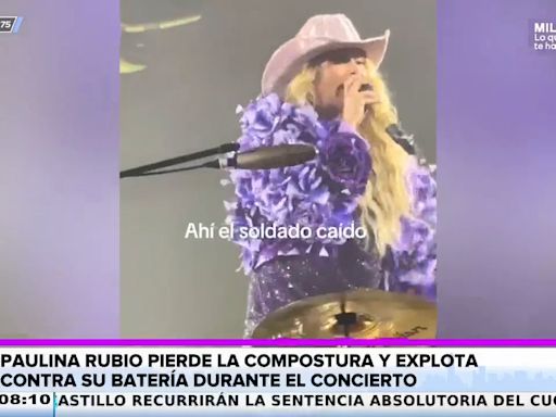 Paulina Rubio carga contra su batería en pleno concierto por equivocarse: "¿Qué pedo, cabrón?"