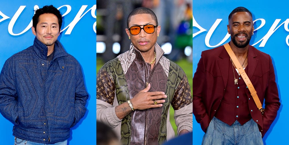 Steven Yeun, Colman Domingo, & More Support Pharrell Williams’ Latest Louis Vuitton Collection at Paris Show