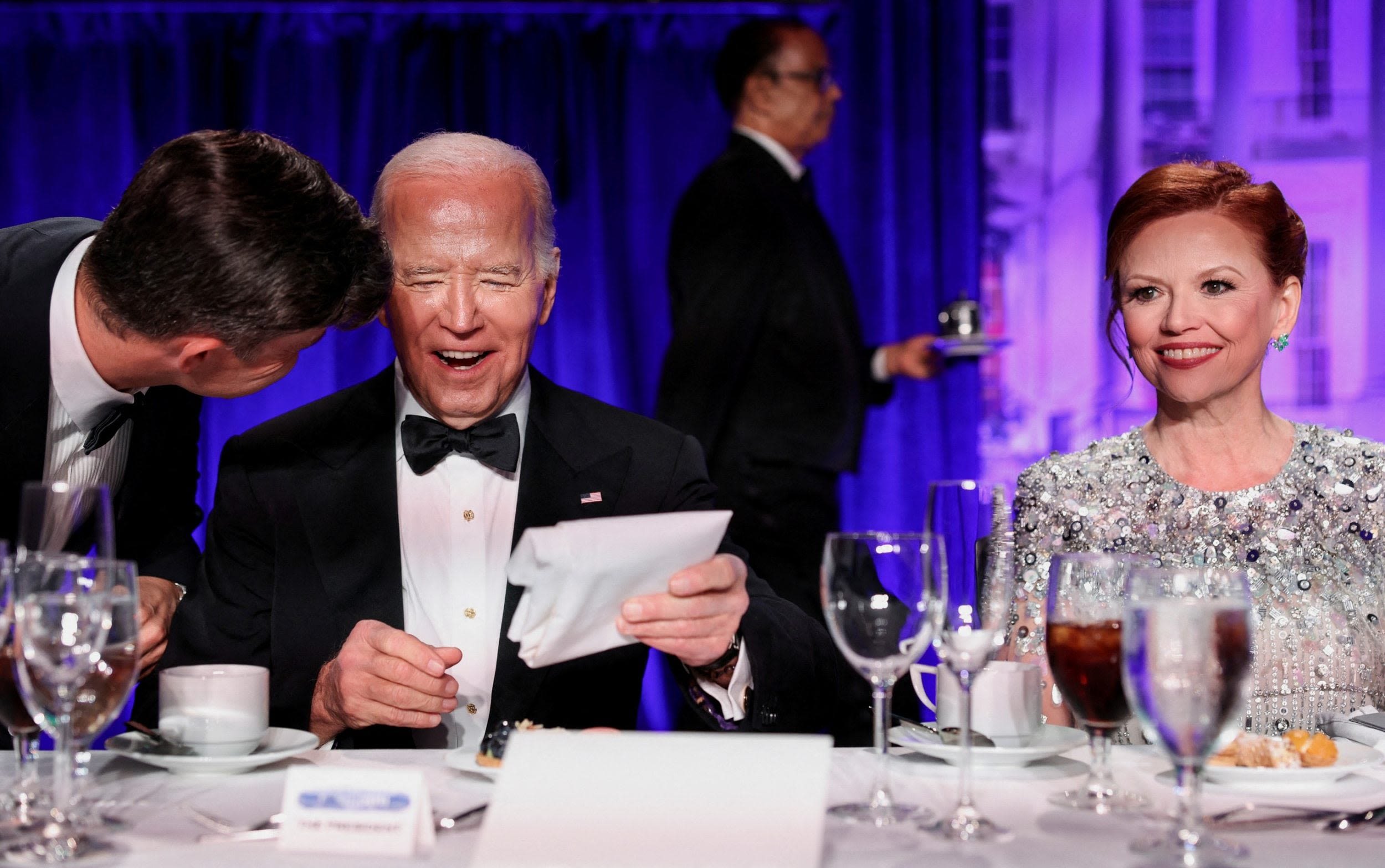 Biden jokes about Trump’s age and legal woes at White House journalists’ dinner