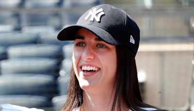 Aaron Judge gifted Caitlin Clark a pair of his shoes at a recent Yankees game, and her reaction was priceless