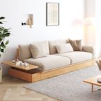 【現貨】原木風沙發床折疊兩用日式伸縮實木小戶型現代簡約客廳多功能沙發