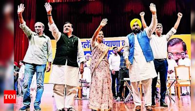 AAP's 5 Guarantees for Haryana Unveiled by Kejriwal's Wife | Chandigarh News - Times of India