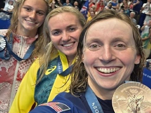 Watch: When Katie Ledecky Played an Adorable Game of Peak-a-Boo With NBA Legend Michael Jordan