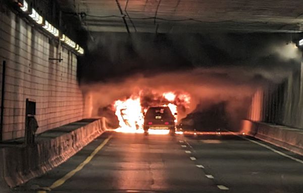 Three people taken to hospital after multi-car crash, fire in Boston’s Ted Williams Tunnel - Boston News, Weather, Sports | WHDH 7News