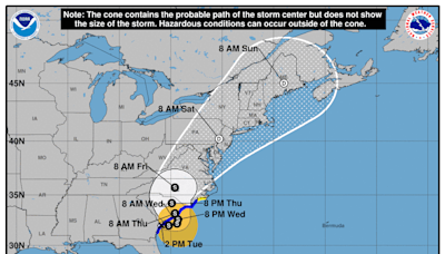 Wilmington area remains under a tropical storm warning as Debby's rains arrive