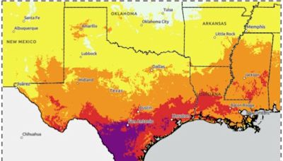 Texas heat map as "urgent" warning issued