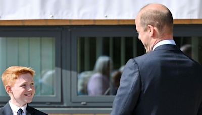 Prince William visits school after boy's invite