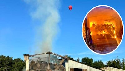 Crews across Cornwall battle major fire involving agricultural building