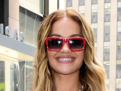 Rita Ora wows in THREE cherry red ensembles in NYC