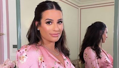 Lea Michele Glows in Pink Floral Gown at Baby Shower: 'Showered with So Much Love'