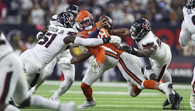 NFL Fans Roasted Bears' Offensive Line After Texans Trounce Caleb Williams