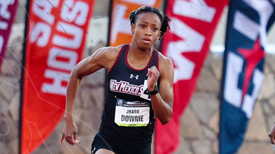 Jhana Downie breaks school record as NMSU Track & Field closes 2024 season in Fayetteville