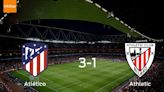 Atlético de Madrid se queda con la victoria frente a Athletic 3-1