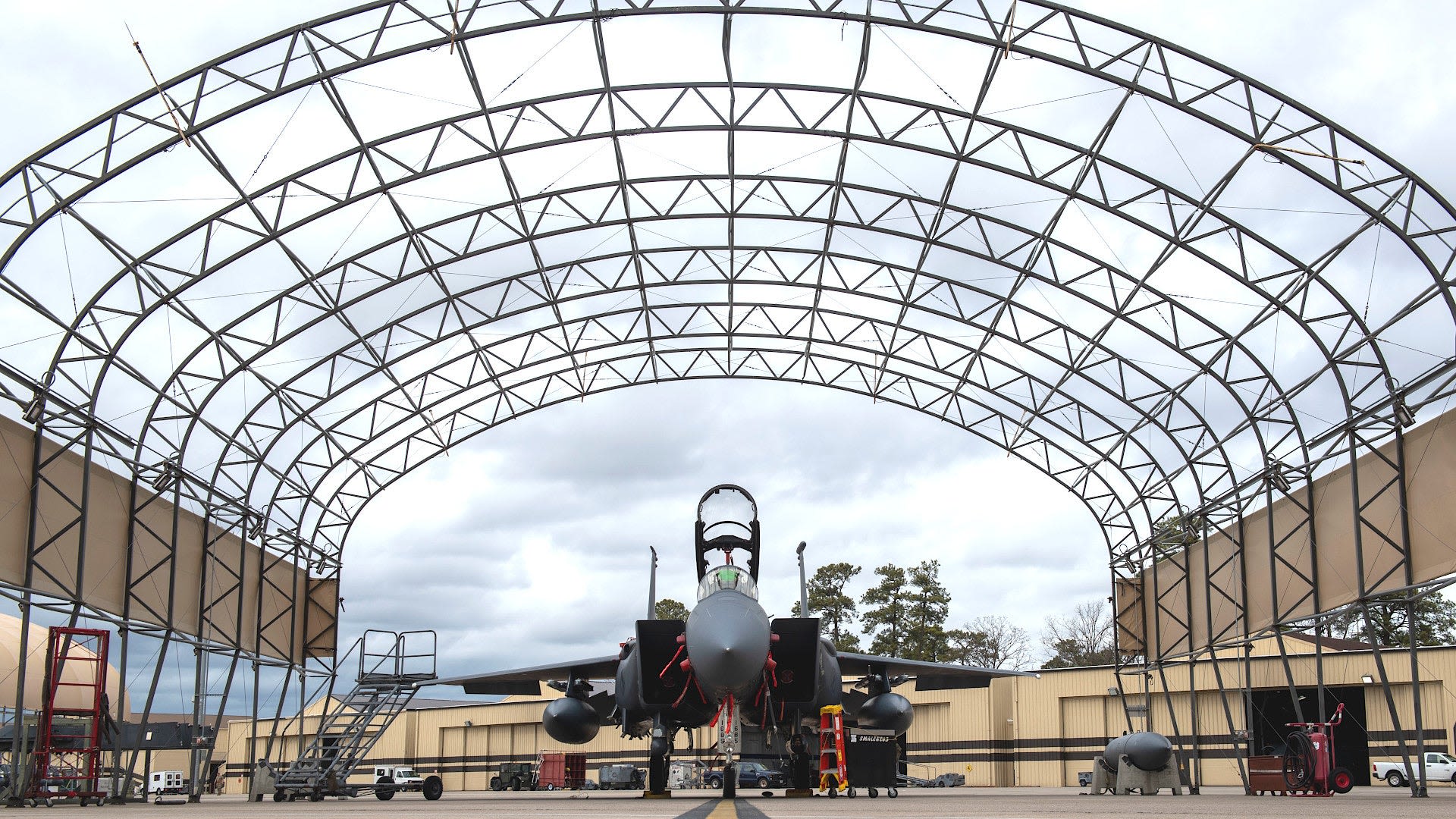 Enclosures To Defend F-15Es From Drone Attacks Eyed At Seymour Johnson AFB