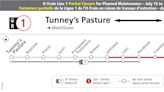 LRT from Tunney's Pasture to Rideau closes Monday for estimated 2 weeks