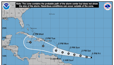 Tropical depression forms in Atlantic, could be Hurricane Beryl by Sunday