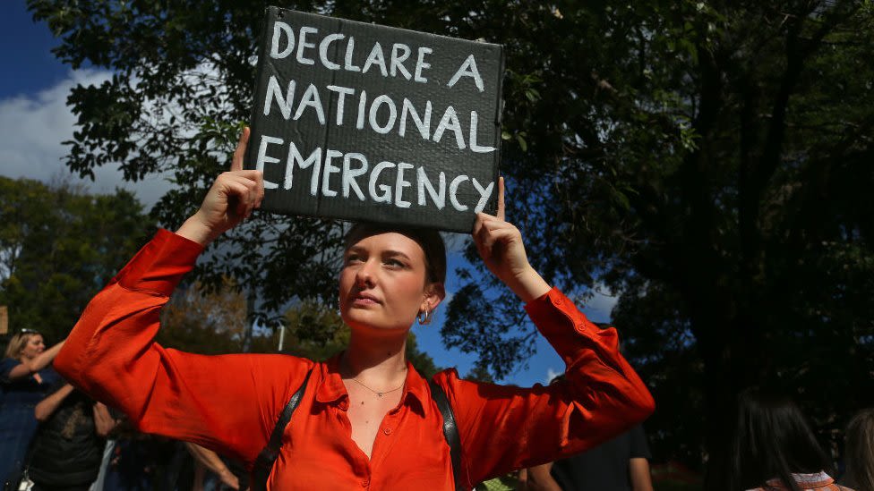 Australians protest violence against women after shopping centre rampage