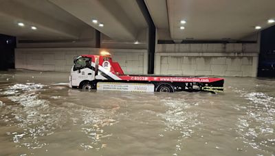 Photos show heavy rain and severe flooding in the United Arab Emirates