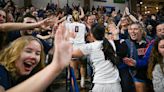 Returning the favor: Gonzaga women storm student section in show of support after advancing to Sweet 16