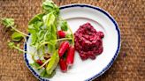 Whipped beetroot dip with radishes recipe
