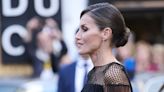 Queen Letizia of Spain Is So Chic in a Netted Little Black Dress with Fringe